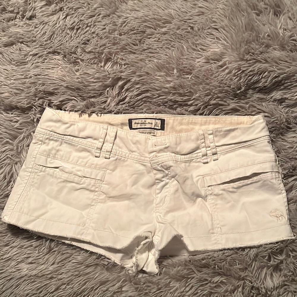 Abercrombie & Fitch Perfect Stretch Shorts. Worn once, no stains, bright white.